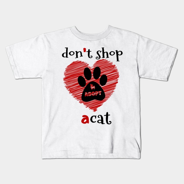 adopt a cat Kids T-Shirt by summerDesigns